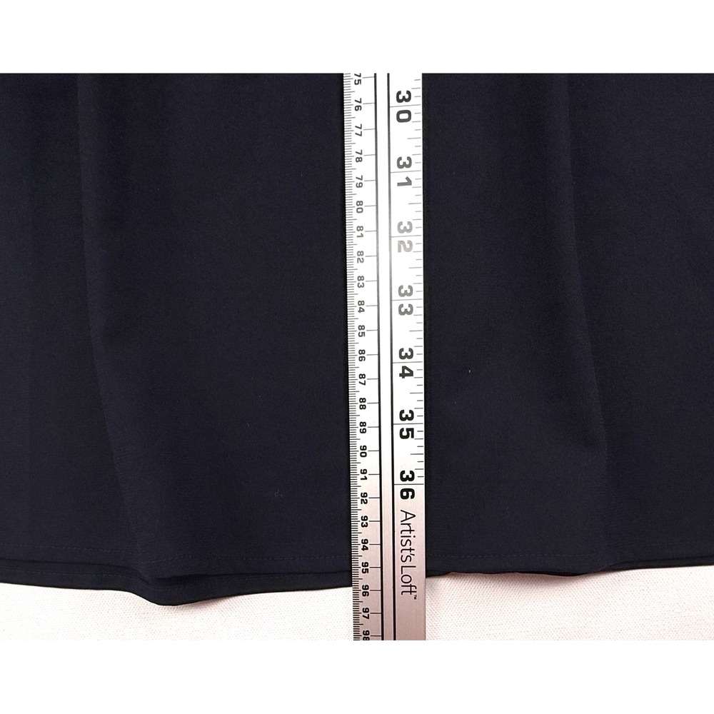 Tuckernuck Royal Crepe Black Shirt Dress Women's Large Drop Waist Pocket #1829 - Picture 7 of 9